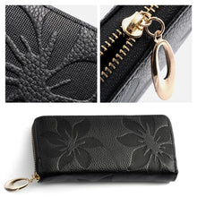 Laden Sie das Bild in den Galerie-Viewer, Genuine Leather Wallet For Women Credit Card Case Coin Purse Long Flower Money Bag y10 - www.eufashionbags.com