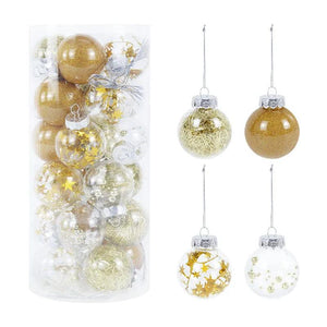 24pcs 6cm Christmas Balls Xmas Tree Hanging Ornaments Ball Christmas Decorations for Home - www.eufashionbags.com