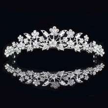 Charger l&#39;image dans la galerie, Gold Color Crystal Headpiece Tiara Rhinestone Zircon Crown Wedding Hair Jewelry dc17 - www.eufashionbags.com