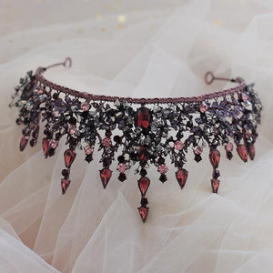 Purple Crystal Tiaras Crowns Noiva Headpieces Wedding Party Hair Jewelry bc34 - www.eufashionbags.com