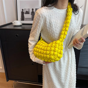 Fashion Casual Quilted Soft Crossbody Bag for Women Trendy Designer Purse n339