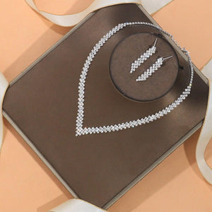 Luxury Round Zirconia African Jewelry Set for Women Bridal Jewelry Gift mj06 - www.eufashionbags.com