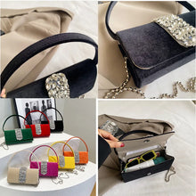 Load image into Gallery viewer, 2024 Luxury Designer Women Evening Clutch Wool cloth Chic Handbags a143