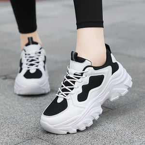 Fashion Mesh Women Sneakers Chunky Comfortable Thick Sole Dad Platform Shoes