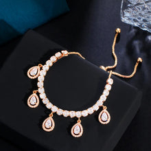 Carica l&#39;immagine nel visualizzatore di Gallery, Adjustable Shiny Round Charm Bracelets Cubic Zirconia New Trendy Jewelry b121