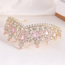 Cargar imagen en el visor de la galería, Luxury Opal Crystal Bridal Tiaras Crown Baroque Jelly Rhinestone Pageant Diadem Headbands