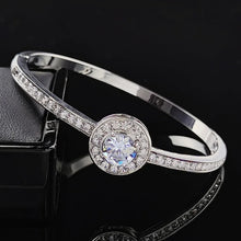 Cargar imagen en el visor de la galería, Luxury Round Bracelet Bangle for Women Anniversary Gift Valentine&#39;s Day Jewelry n22