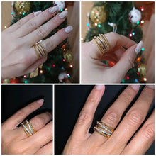 Laden Sie das Bild in den Galerie-Viewer, Twist Cross Finger Ring for Women Anniversary Daily Wearable Versatile Twine Rings x27