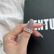 画像をギャラリービューアに読み込む, 925 Sterling Silver Adjustable Ring 5A Cubic Zirconia Bridal Vintage Luxury Women Jewelry x05