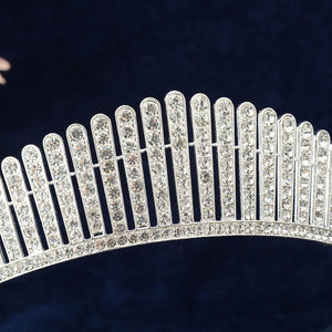 Luxury Sparkling Geometric Wedding Hair Accessories Crystal Tiaras Crown a58