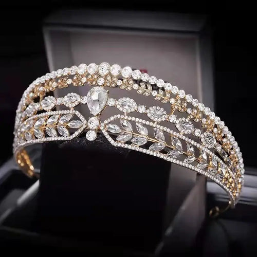 Luxury Crystal Bridal Crown for Women Tiaras Bride Headdress Party Prom Wedding Dress Hair Jewelry Head Accessories
