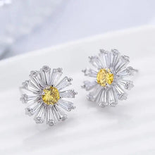 Load image into Gallery viewer, Delicate Small Flower Stud Earrings Yellow Daisy Floral Ear Accessory for Women t19 - www.eufashionbags.com