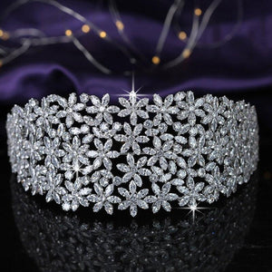 Luxury Flower Women Wedding Hair Accessories Tiaras And Crowns hd05 - www.eufashionbags.com