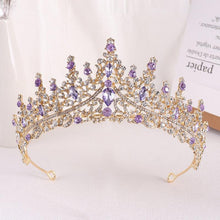 Charger l&#39;image dans la galerie, Princess Queen Opal Crystal Tiaras Crowns Wedding Hair Accessories bc107 - www.eufashionbags.com