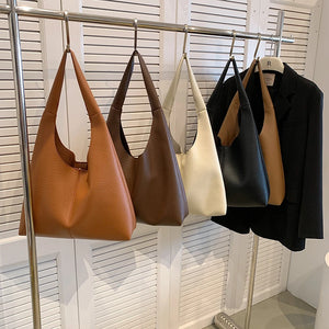 2 PCS/SET Hobo Women's Leather Shoulder Bag Ladies Handbags 2023 Y2K New Retro High-capacity Hobo Bag