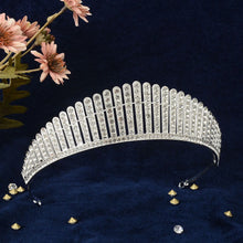 Load image into Gallery viewer, Luxury Sparkling Geometric Wedding Hair Accessories Crystal Tiaras Crown a58