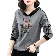 Carica l&#39;immagine nel visualizzatore di Gallery, Cotton Hooded Sweatshirt Women&#39;s Spring Autumn Style New Coat Loose Jacket