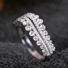 Load image into Gallery viewer, Weave Shaped Sparkling Wedding Rings for Women Cubic Zirconia Jewelry Accessories