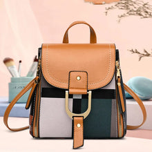 Charger l&#39;image dans la galerie, New Casual Plaid Shoulder Bag Fashion Stitching Back Pack Brand Female Totes Crossbody Bags Women Leather Handbags