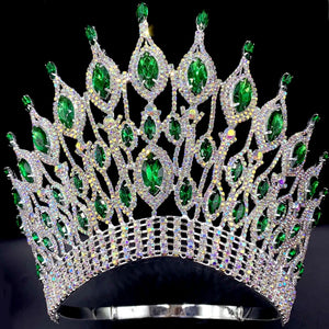 Luxury Miss Universe Wedding Crown Queen Rhinestone Tiara Party Hair Jewelry y97
