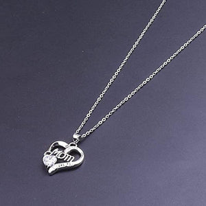 Fashion Heart Shape Zirconia Love Pendant Necklace for Anniversary Gift hn01 - www.eufashionbags.com