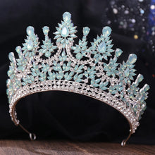 Load image into Gallery viewer, Luxury Big Forest AB Color Crystal Flower Bridal Tiaras Crown Floral Headband Rhinestone Pageant Diadem Wedding Hair Accessories