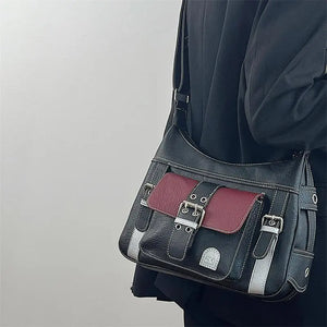 Vintage PU Leather Shoulder Crossbody Bag Women's Large Messenger Bag w17