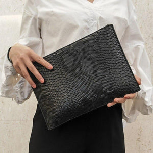 Luxury 3D Serpentine women Clutch Bags Fashion pu Leather Envelope Bag n50 - www.eufashionbags.com