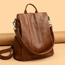 Cargar imagen en el visor de la galería, Anti theft Backpack Purses High Quality Soft Leather Vintage Bag School Bags Travel Bagpack Bookbag Rucksack