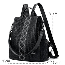 Load image into Gallery viewer, Fashion Leather Anti-theft Backpack Large Women shoulder travel backpack school bag a17