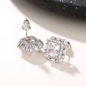 Shinning Engagement Stud Earrings Ceremony Accessories Women Daily Wearable Accessories