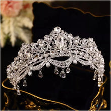 Load image into Gallery viewer, Baroque Luxury Crystal Beads Frontlet Bridal Tiaras Crown Rhinestone Pageant Diadem Banquet Headpieces Wedding Hair Accessories