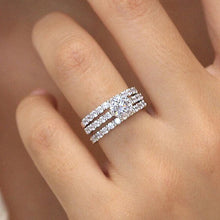 Load image into Gallery viewer, Fashion Contracted 3Pcs Set Rings Cubic Zirconia Wedding Accessories x02