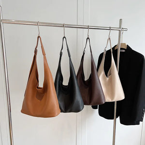 2 Pcs/set Fashion Leather Tote Bag for Women Tendy Large Shoulder Bag n328