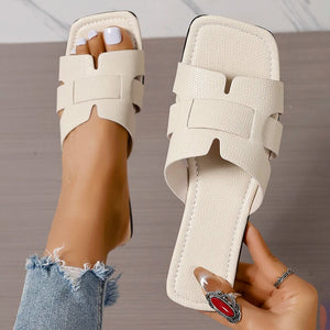 Summer Women Slippers Fashion Beach Flats Shoes 2024 New Casual Sandals Dress Walking Flip Flops Open Toe Slides Mujer Zapatos