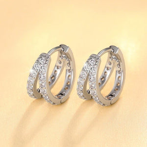 Fashion Cubic Zirconia Woman Hoop Earrings Daily Wear Jewelry he168 - www.eufashionbags.com