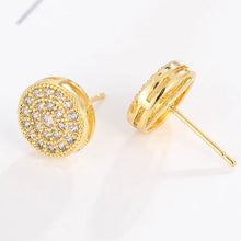 Carica l&#39;immagine nel visualizzatore di Gallery, Hot Round Earrings Micro-encrusted Zirconia Earings For Men and Women