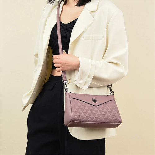 Luxury High Quality PU Leather Shoulder Bag New Solid Color Women Underarm Bags Fashion Crossbody Bag Sac