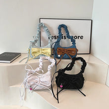 Load image into Gallery viewer, Tie Design Small Denim Underarm Bags for Women 2024 Y2K Fashion Crossbody Shoulder Bag