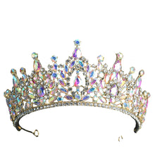 画像をギャラリービューアに読み込む, Baroque Vintage Golden AB Color Crystal Bridal Crown Tiaras Rhinestone Pageant Diadem Women Headpieces Wedding Hair Accessories