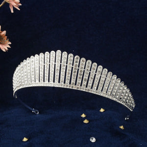Luxury Sparkling Geometric Wedding Hair Accessories Crystal Tiaras Crown a58