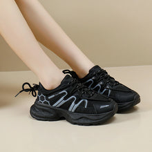 Charger l&#39;image dans la galerie, Women&#39;s Casual Mesh Breathable Trainers Lace Up Platform Sneakers x61