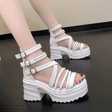 Load image into Gallery viewer, High Heels Women Sandals Summer Platform Shoes Cover Heel Sandales x40