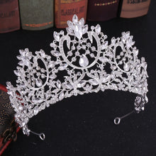 Cargar imagen en el visor de la galería, Luxury Crystal Rhinestone Tiaras and Crowns For Women Bride Vintage Prom Diadem Wedding Hair Accessories Jewelry