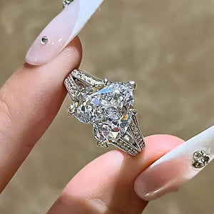 Luxury Heart Cubic Zirconia Crystal Rings for Women n223