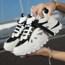 画像をギャラリービューアに読み込む, Women White Vulcanize Shoes Chunky Sneakers Plus Size 35-42