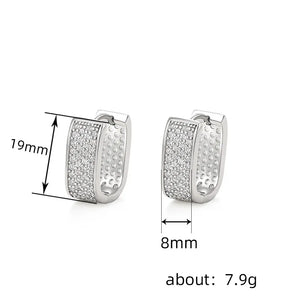Fashion Hoop Earrings for Women Versatile Wedding Earrings Daily Wear Jewelry x31