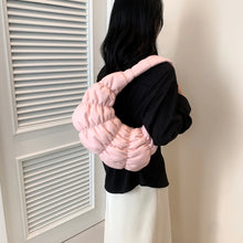 Cargar imagen en el visor de la galería, Y2K Small PU Leather Fold Shoulder Bags for Women 2024 New Bag Fashion Female Handbags and Purses