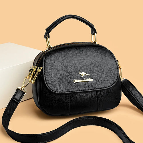 Luxury Leather Handbag Women Mobile Phone Bag Large multilayer Shoulder Crossbody Bag a147