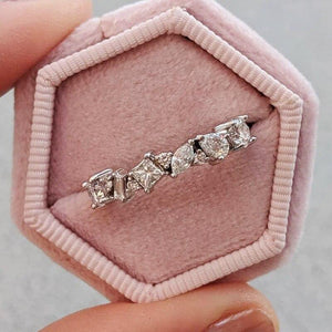 Fashion Geometric Cubic Zircon Ring for Women Wedding Jewelry hr51 - www.eufashionbags.com